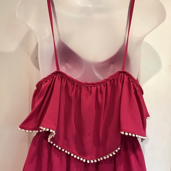 Magenta Mini Dress Sz 8 - 10 Medium NWT
w/White Cotton Ball Tassels - Picture 9 of 16